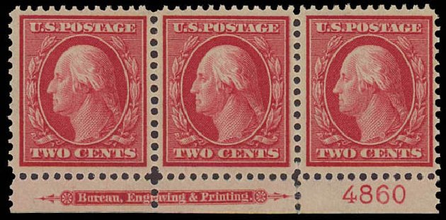 Price of US Stamp Scott Catalogue #358 - 1909 2c Washington Bluish Paper. Daniel Kelleher Auctions, Jun 2012, Sale 630, Lot 1770