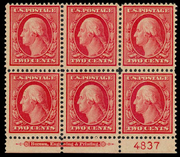 Prices of US Stamp Scott #358 - 2c 1909 Washington Bluish Paper. Daniel Kelleher Auctions, Sep 2013, Sale 639, Lot 3460