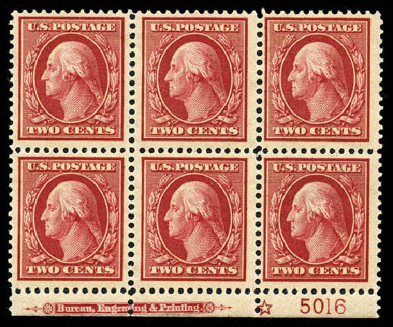 Costs of US Stamp Scott Catalogue # 358: 2c 1909 Washington Bluish Paper. Matthew Bennett International, Feb 2012, Sale 340, Lot 421