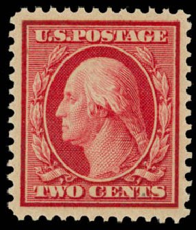 Price of US Stamps Scott Catalog 358 - 2c 1909 Washington Bluish Paper. Daniel Kelleher Auctions, May 2014, Sale 652, Lot 541