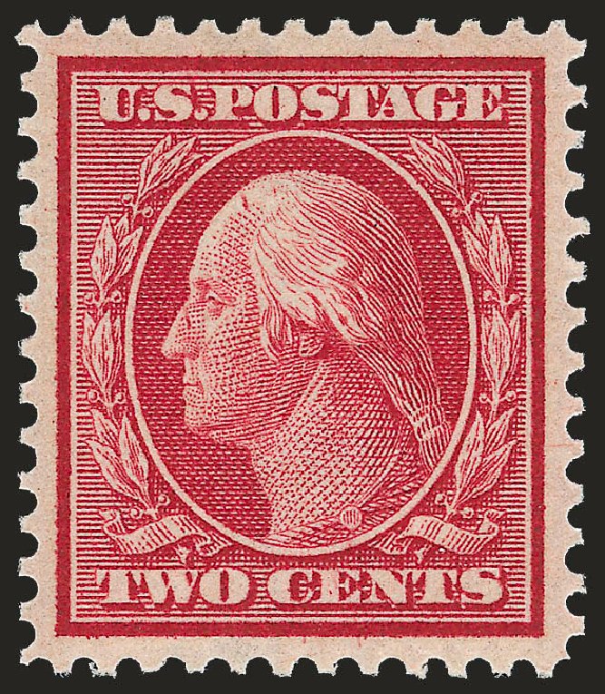 US Stamp Values Scott #358: 2c 1909 Washington Bluish Paper. Robert Siegel Auction Galleries, Dec 2008, Sale 967, Lot 4693