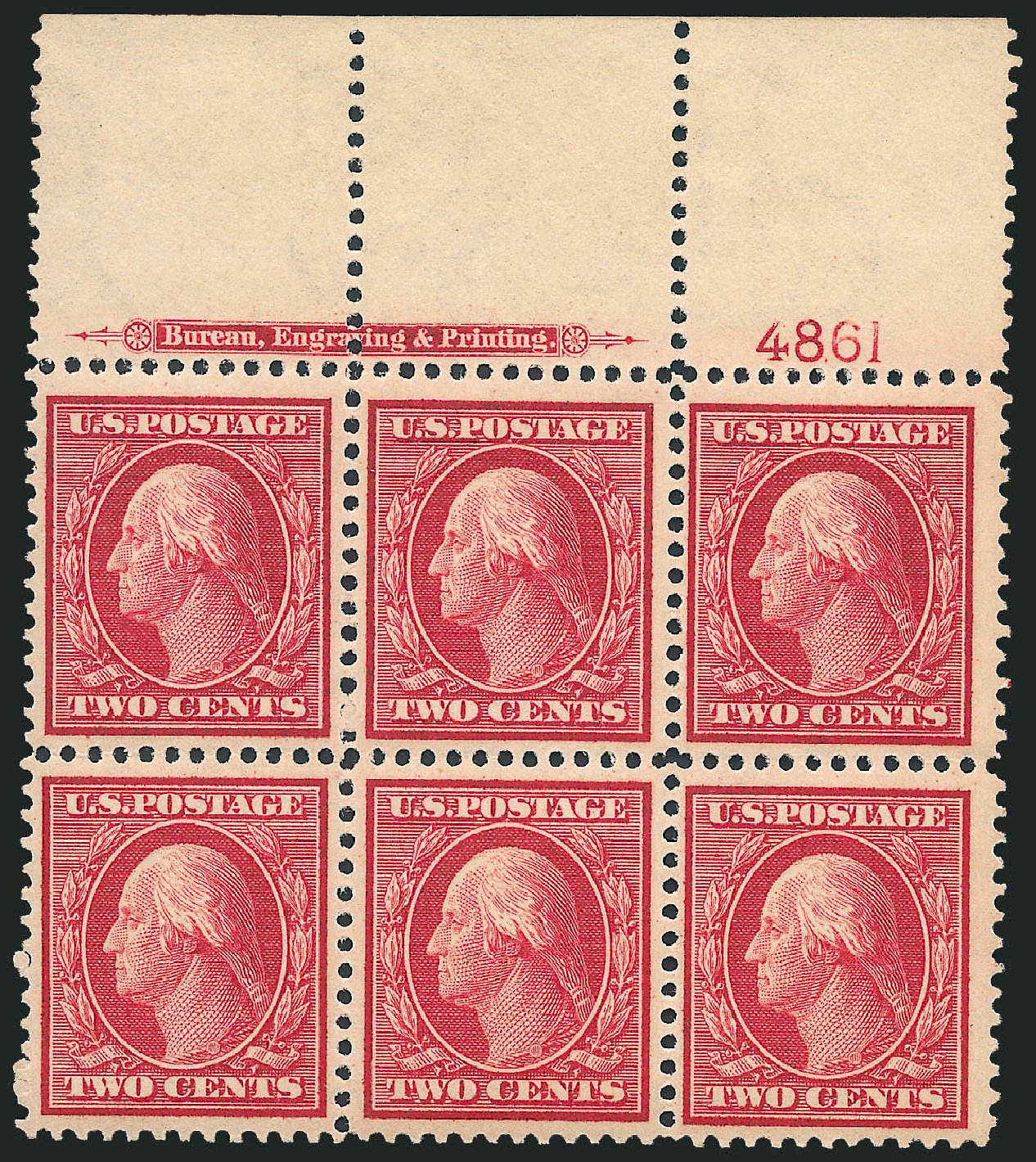 Prices of US Stamps Scott Cat. # 358: 1909 2c Washington Bluish Paper. Robert Siegel Auction Galleries, Apr 2009, Sale 971, Lot 1586