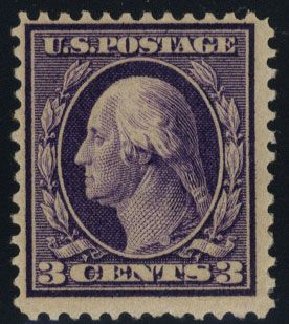 Prices of US Stamp Scott 359 - 3c 1909 Washington Bluish Paper. Cherrystone Auctions, Mar 2008, Sale 200803, Lot 257