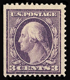 Cost of US Stamp Scott Catalogue # 359 - 1909 3c Washington Bluish Paper. Cherrystone Auctions, Jun 2014, Sale 201406, Lot 88