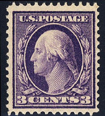 Cost of US Stamps Scott Catalogue 359: 3c 1909 Washington Bluish Paper. Cherrystone Auctions, May 2008, Sale 200805, Lot 249
