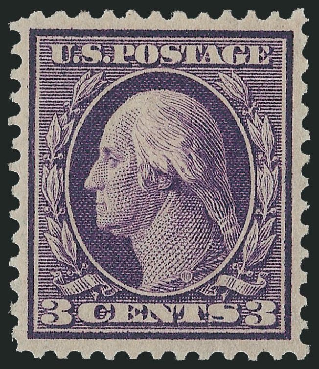 US Stamps Value Scott Catalog 359: 3c 1909 Washington Bluish Paper. Robert Siegel Auction Galleries, Dec 2009, Sale 978, Lot 1100
