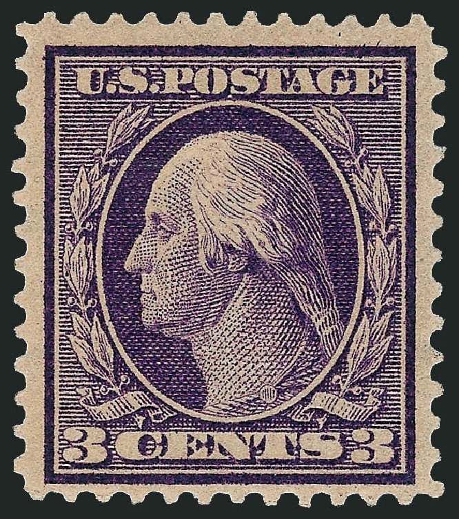 Values of US Stamps Scott Catalogue #359: 1909 3c Washington Bluish Paper. Robert Siegel Auction Galleries, Oct 2008, Sale 963, Lot 952