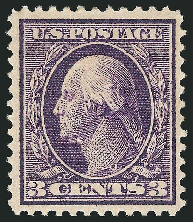 Values of US Stamps Scott Catalog # 359: 3c 1909 Washington Bluish Paper. Robert Siegel Auction Galleries, Apr 2014, Sale 1068, Lot 243