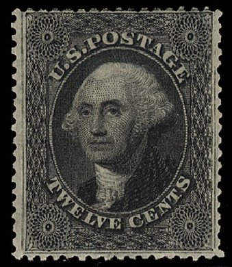 US Stamp Prices Scott Cat. # 36: 1857 12c Washington. Cherrystone Auctions, Apr 2010, Sale 201004, Lot 77