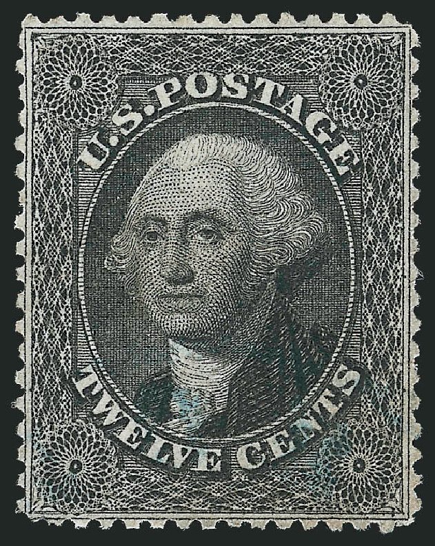 US Stamp Values Scott Catalogue #36 - 1857 12c Washington. Robert Siegel Auction Galleries, Mar 2011, Sale 1007, Lot 2167