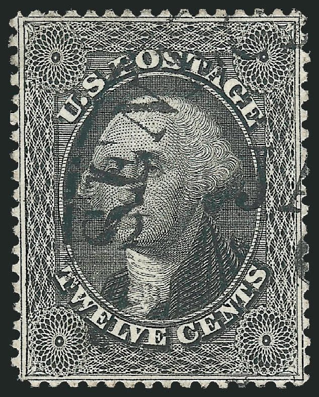 US Stamp Values Scott 36 - 1857 12c Washington. Robert Siegel Auction Galleries, Mar 2012, Sale 1019, Lot 378