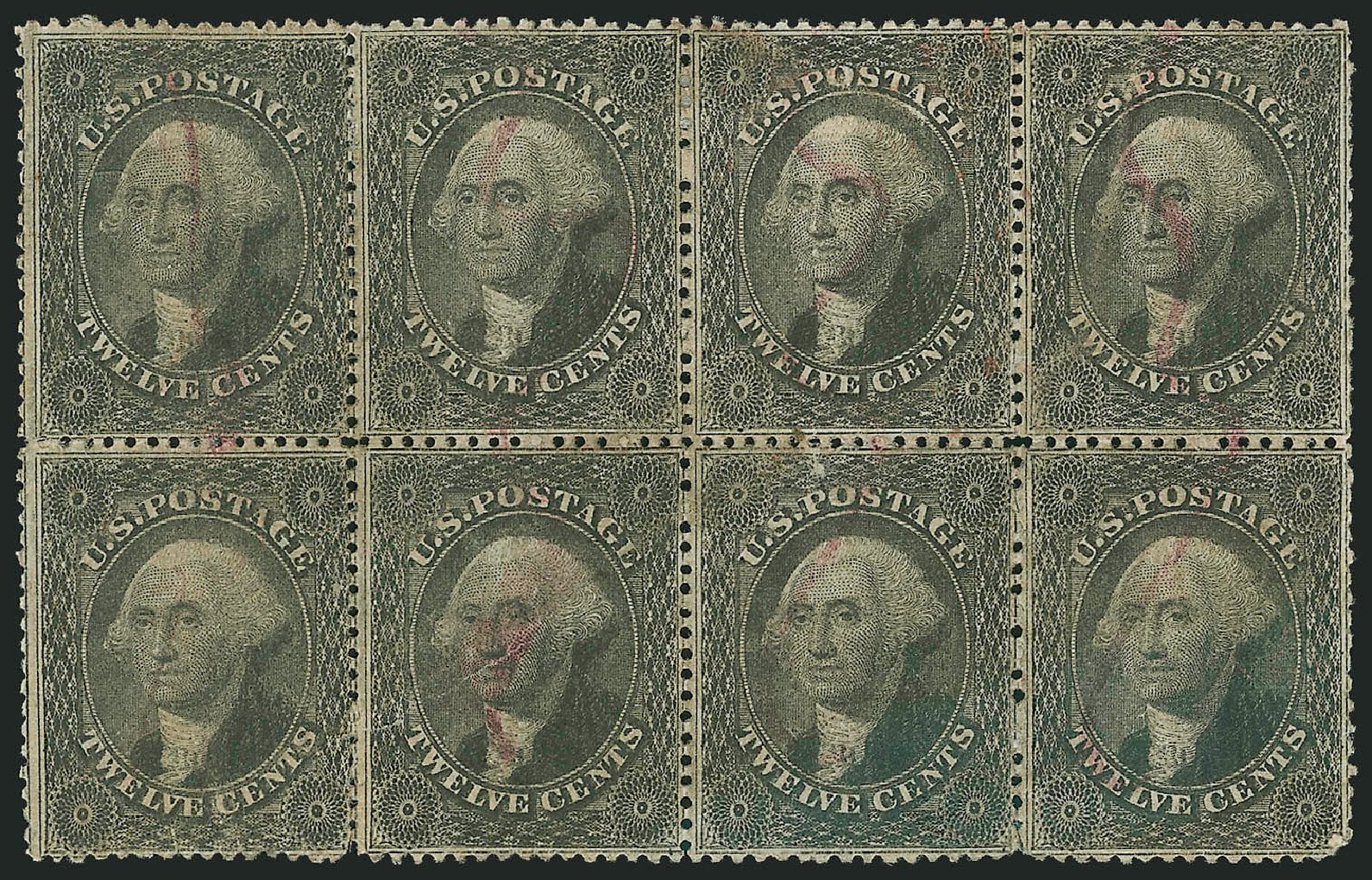 Value of US Stamps Scott #36: 12c 1857 Washington. Robert Siegel Auction Galleries, Nov 2014, Sale 1084, Lot 3168