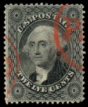 US Stamp Price Scott Catalogue #36: 1857 12c Washington. Daniel Kelleher Auctions, Mar 2014, Sale 648, Lot 2029