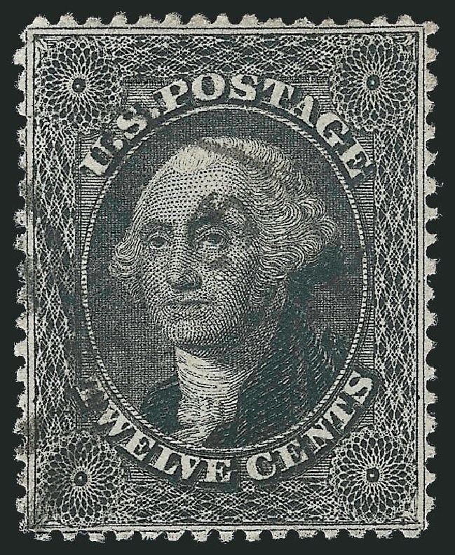 US Stamp Price Scott Catalog 36 - 1857 12c Washington. Robert Siegel Auction Galleries, Mar 2012, Sale 1019, Lot 379