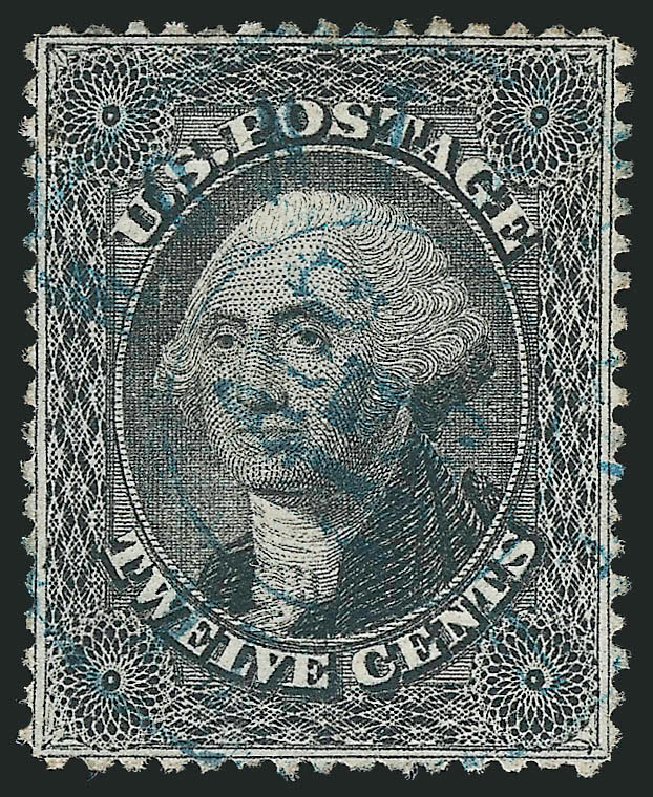 US Stamps Values Scott Catalogue # 36: 1857 12c Washington. Robert Siegel Auction Galleries, Jun 2009, Sale 975, Lot 1219