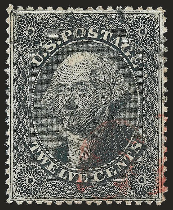Costs of US Stamps Scott Cat. # 36: 1857 12c Washington. Robert Siegel Auction Galleries, Sep 2009, Sale 976, Lot 1259