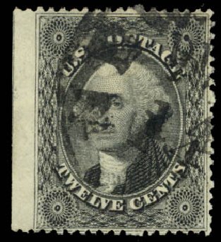 Cost of US Stamp Scott Catalog #36: 1857 12c Washington. Daniel Kelleher Auctions, Oct 2014, Sale 660, Lot 2060