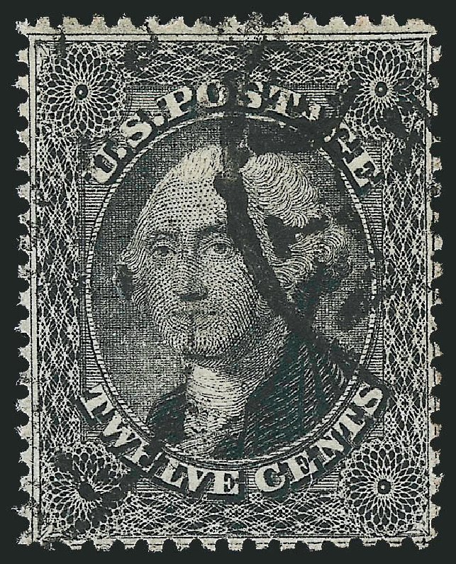 US Stamps Values Scott 36 - 1857 12c Washington. Robert Siegel Auction Galleries, Oct 2010, Sale 997, Lot 5280