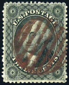 Prices of US Stamps Scott Catalogue # 36 - 12c 1857 Washington. Harmer-Schau Auction Galleries, Feb 2010, Sale 84, Lot 1311