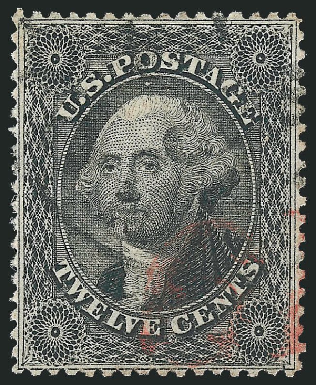 US Stamp Price Scott Catalog 36 - 1857 12c Washington. Robert Siegel Auction Galleries, Jun 2012, Sale 1024, Lot 81