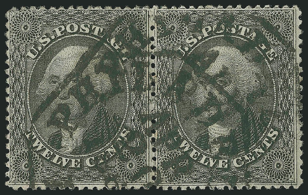 US Stamp Values Scott Cat. 36: 1857 12c Washington. Robert Siegel Auction Galleries, Oct 2008, Sale 963, Lot 411