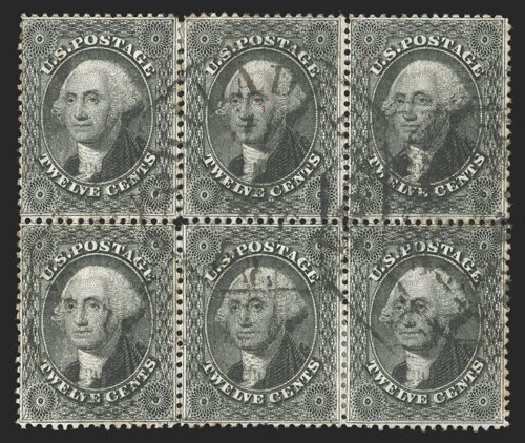 US Stamp Price Scott 36 - 1857 12c Washington. Spink Shreves Galleries, Jul 2012, Sale 140, Lot 101