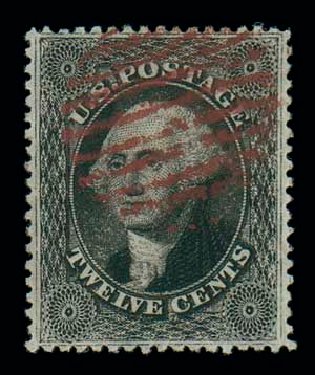 Price of US Stamp Scott # 36 - 1857 12c Washington. Matthew Bennett International, Dec 2007, Sale 323, Lot 154