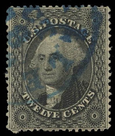 US Stamps Prices Scott #36: 12c 1857 Washington. Daniel Kelleher Auctions, Oct 2011, Sale 626, Lot 64