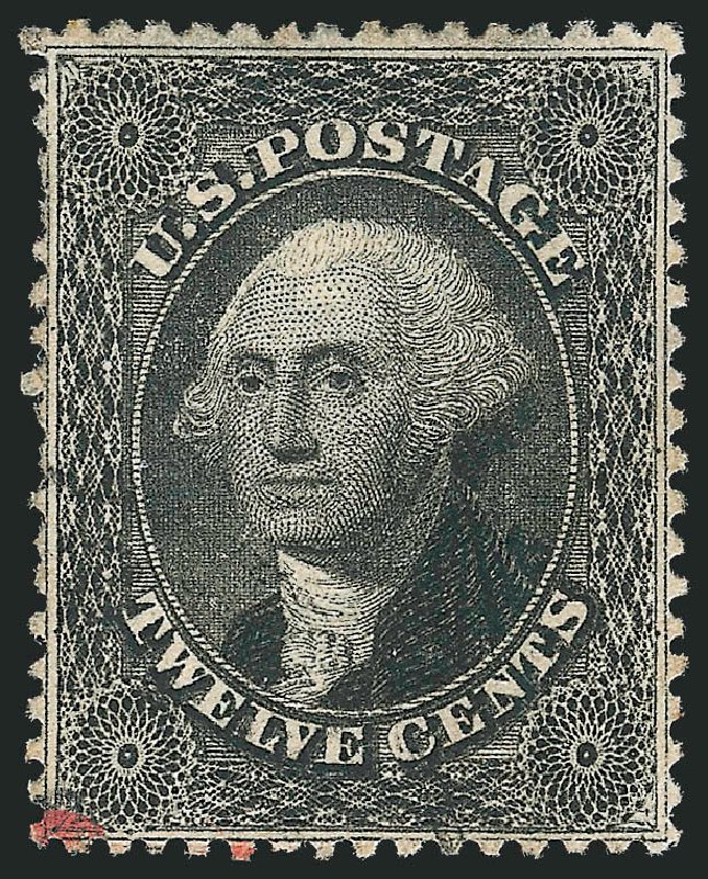 US Stamp Prices Scott # 36 - 1857 12c Washington. Robert Siegel Auction Galleries, Dec 2013, Sale 1062, Lot 155