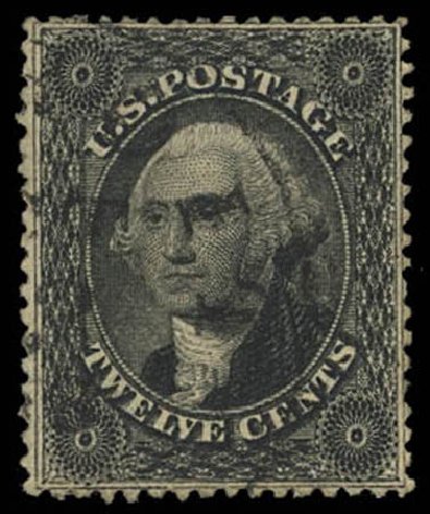 US Stamp Price Scott #36 - 1857 12c Washington. Daniel Kelleher Auctions, Oct 2011, Sale 626, Lot 63