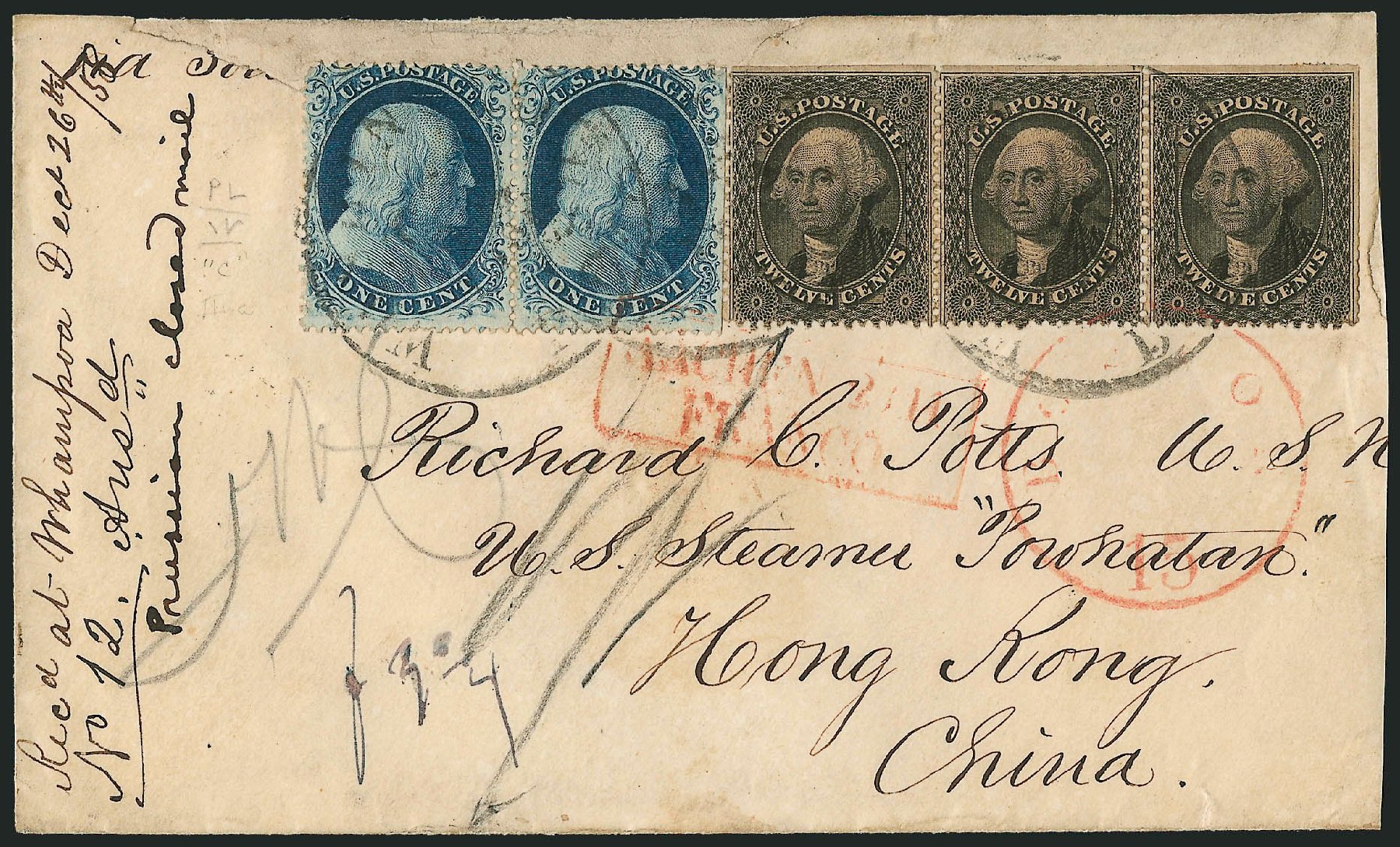 Prices of US Stamp Scott Catalog 36 - 12c 1857 Washington. Robert Siegel Auction Galleries, Jun 2011, Sale 1010, Lot 33