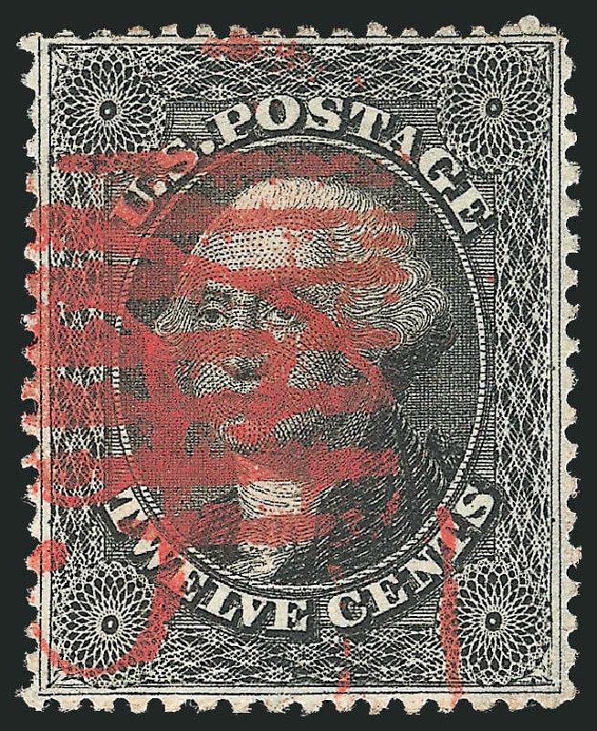 Costs of US Stamp Scott Cat. #36: 12c 1857 Washington. Robert Siegel Auction Galleries, Oct 2011, Sale 1014, Lot 1113