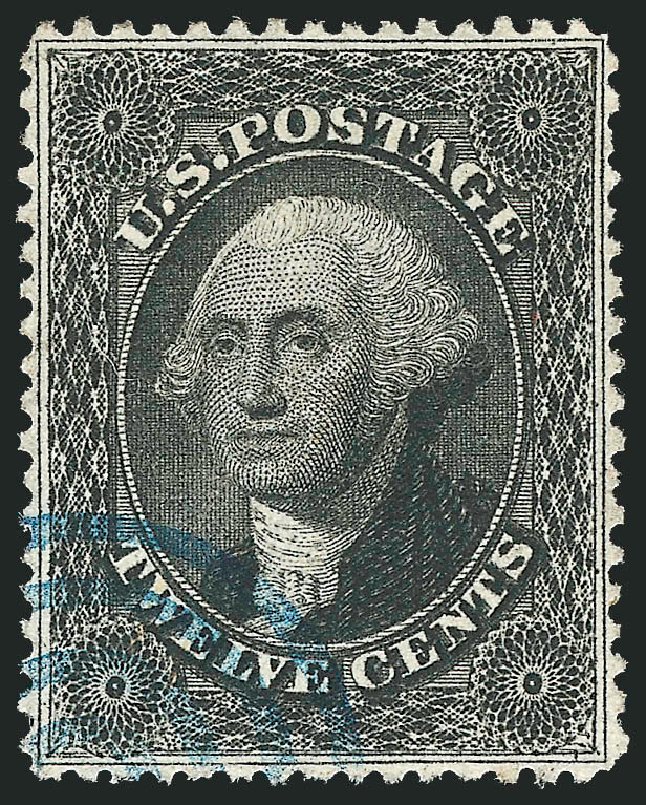 US Stamps Prices Scott Cat. #36 - 1857 12c Washington. Robert Siegel Auction Galleries, Oct 2012, Sale 1032, Lot 3093