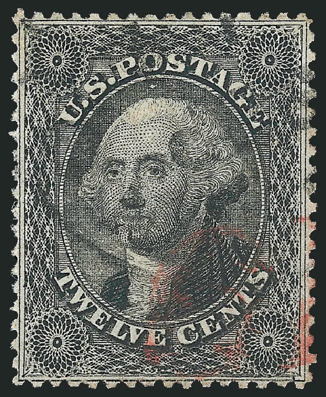 US Stamps Value Scott Cat. # 36 - 1857 12c Washington. Robert Siegel Auction Galleries, Nov 2014, Sale 1084, Lot 3163