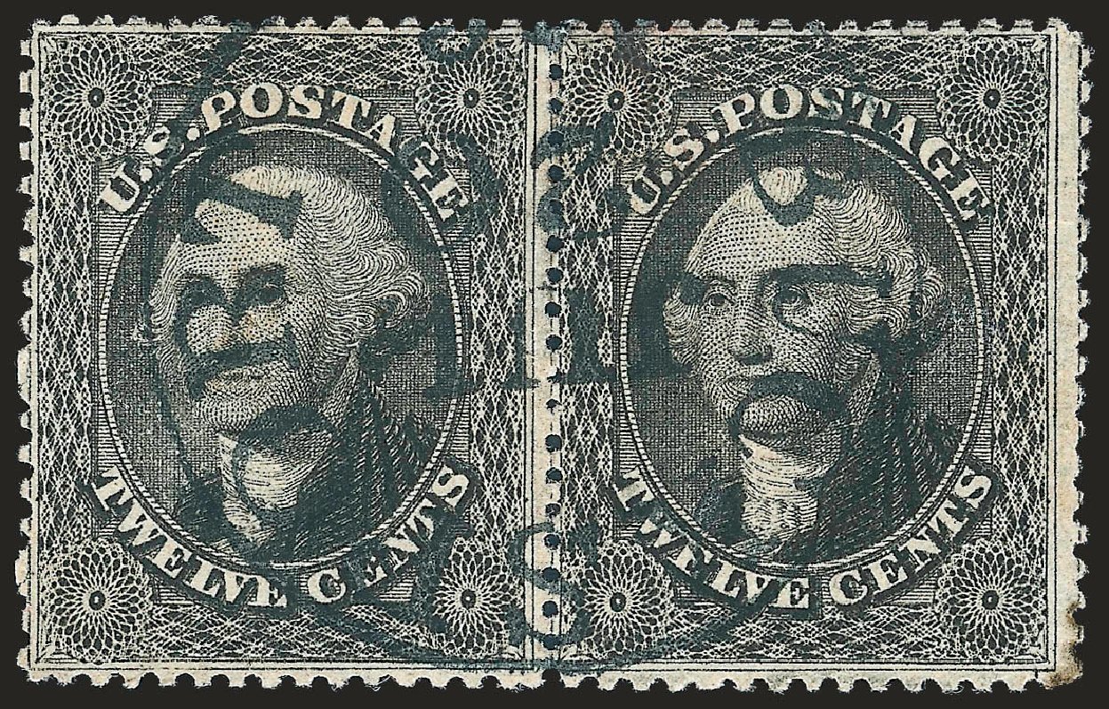 US Stamp Values Scott Catalog 36: 12c 1857 Washington. Robert Siegel Auction Galleries, Apr 2010, Sale 984, Lot 186
