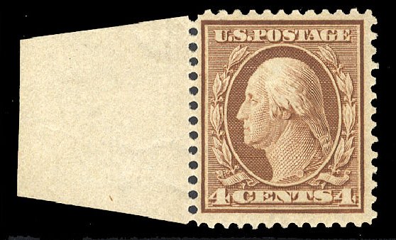 Prices of US Stamps Scott Cat. # 360 - 1909 4c Washington Bluish Paper. Cherrystone Auctions, Mar 2009, Sale 200903, Lot 208