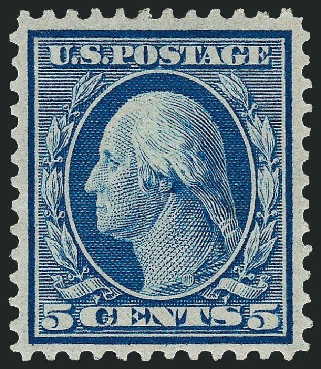 Cost of US Stamp Scott 361: 1909 5c Washington Bluish Paper. Robert Siegel Auction Galleries, Oct 2008, Sale 963, Lot 954