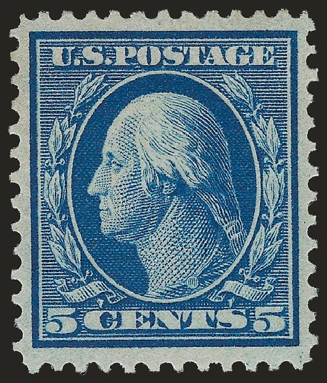 Price of US Stamps Scott #361 - 1909 5c Washington Bluish Paper. Robert Siegel Auction Galleries, Jun 2010, Sale 989, Lot 182