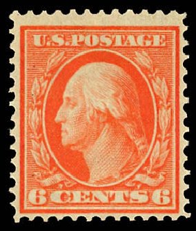 Prices of US Stamp Scott 362 - 1909 6c Washington Bluish Paper. Daniel Kelleher Auctions, Dec 2012, Sale 633, Lot 637