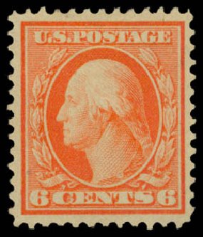 Price of US Stamp Scott Catalogue #362: 6c 1909 Washington Bluish Paper. Daniel Kelleher Auctions, Dec 2014, Sale 661, Lot 308