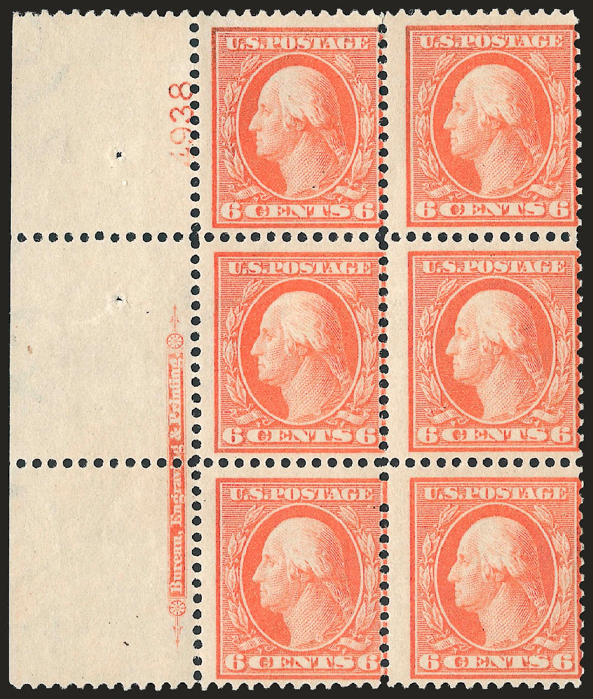 US Stamp Price Scott Catalog 362 - 1909 6c Washington Bluish Paper. Robert Siegel Auction Galleries, Apr 2009, Sale 971, Lot 1598