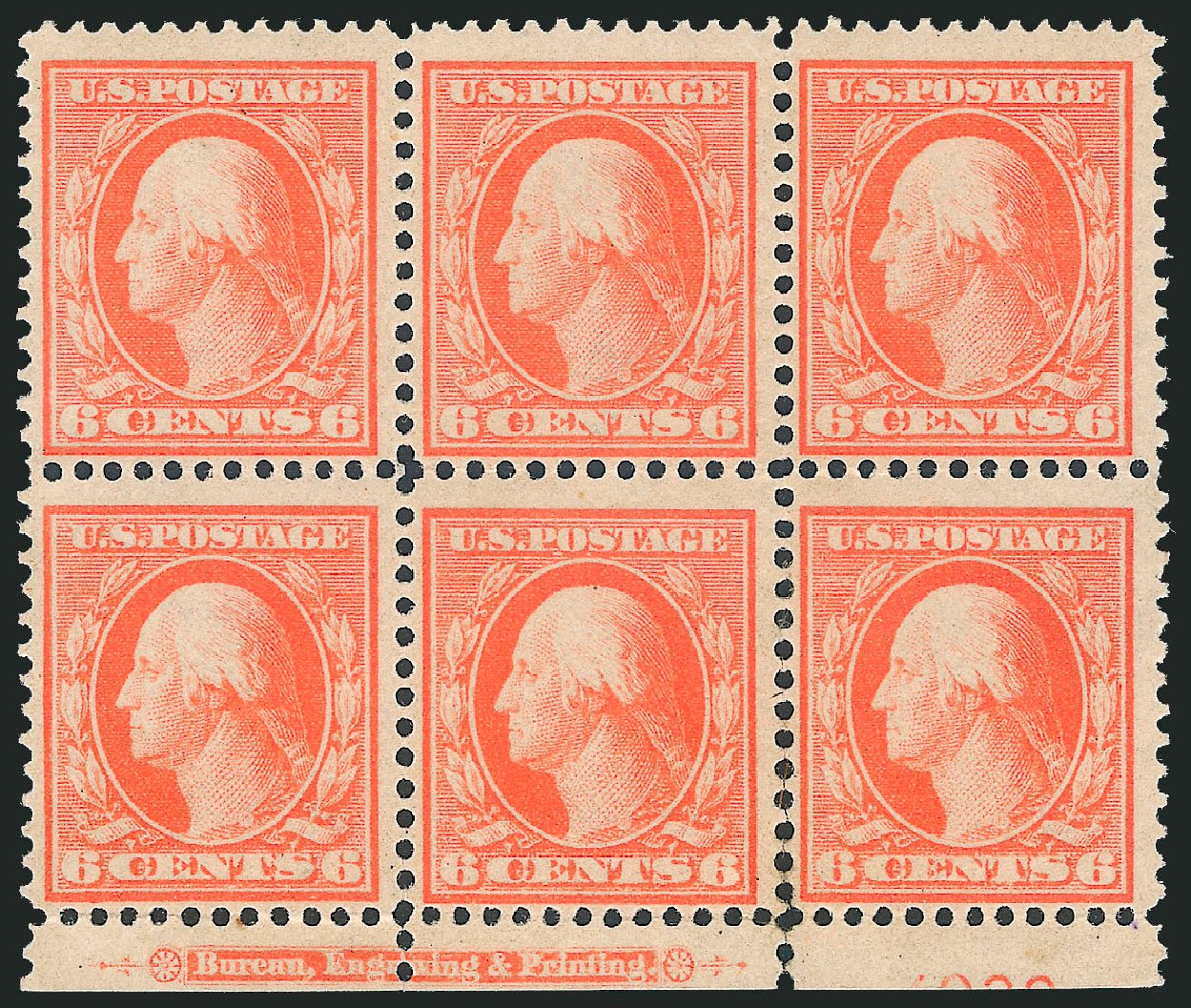 Value of US Stamps Scott Catalogue # 362: 6c 1909 Washington Bluish Paper. Robert Siegel Auction Galleries, Dec 2012, Sale 1037, Lot 2009