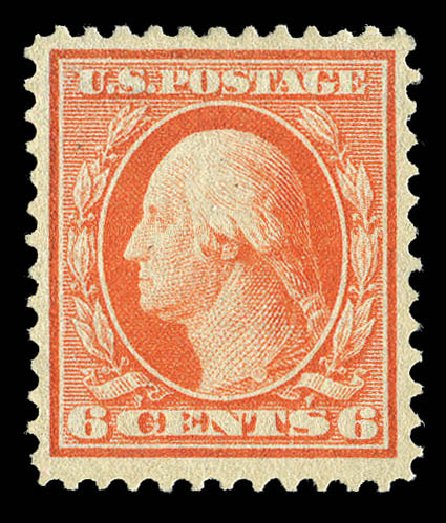 US Stamp Value Scott Cat. # 362: 1909 6c Washington Bluish Paper. Matthew Bennett International, Sep 2012, Sale 345, Lot 330
