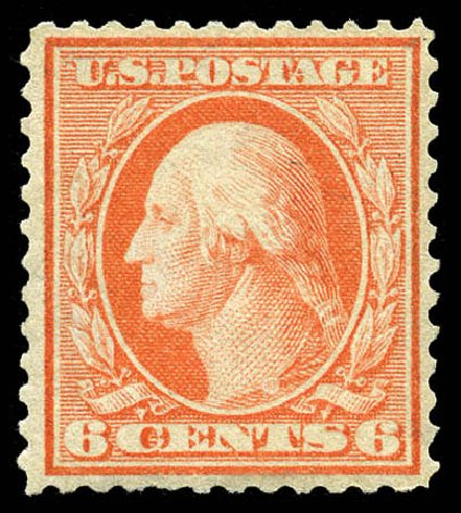 Value of US Stamp Scott Catalog #362 - 6c 1909 Washington Bluish Paper. Matthew Bennett International, Mar 2012, Sale 344, Lot 4521