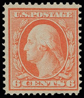 US Stamps Value Scott Cat. # 362 - 1909 6c Washington Bluish Paper. H.R. Harmer, Jun 2013, Sale 3003, Lot 1254