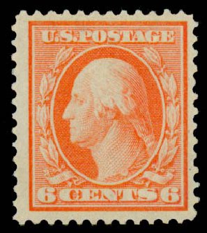 Value of US Stamps Scott Cat. # 362 - 1909 6c Washington Bluish Paper. Daniel Kelleher Auctions, Sep 2013, Sale 639, Lot 3464