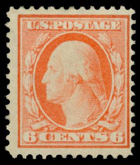 Costs of US Stamp Scott Catalog #362: 6c 1909 Washington Bluish Paper. Daniel Kelleher Auctions, Jan 2015, Sale 663, Lot 1704