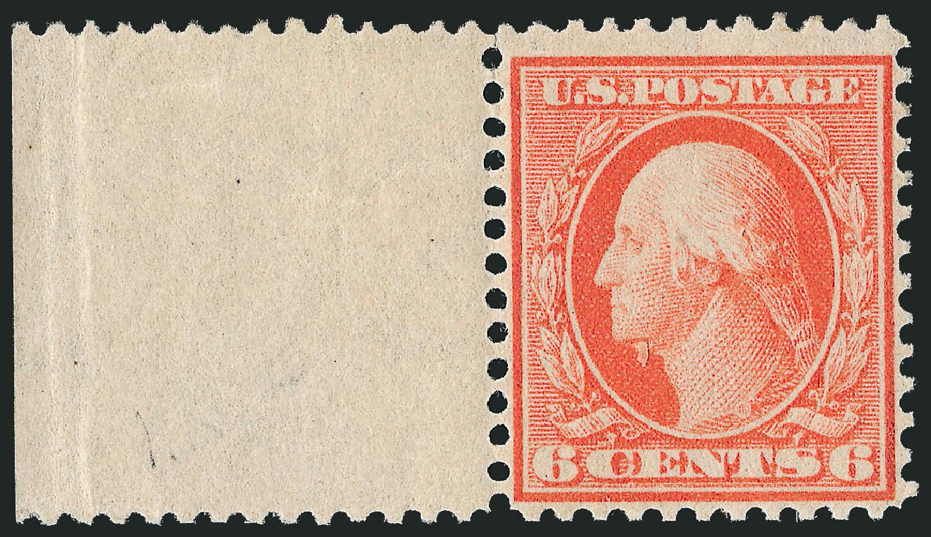 US Stamps Values Scott Catalog # 362: 6c 1909 Washington Bluish Paper. Robert Siegel Auction Galleries, Mar 2014, Sale 1067, Lot 1444