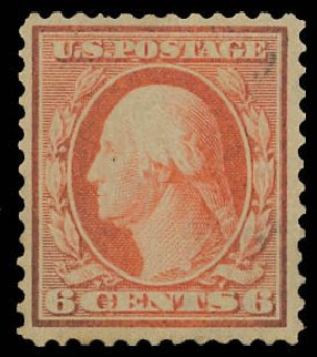 Prices of US Stamp Scott #362 - 6c 1909 Washington Bluish Paper. Daniel Kelleher Auctions, Jun 2012, Sale 630, Lot 1775