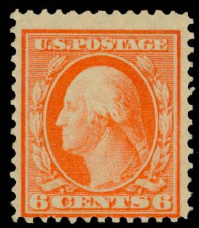 Values of US Stamp Scott Cat. # 362: 6c 1909 Washington Bluish Paper. Daniel Kelleher Auctions, Jan 2015, Sale 663, Lot 1705